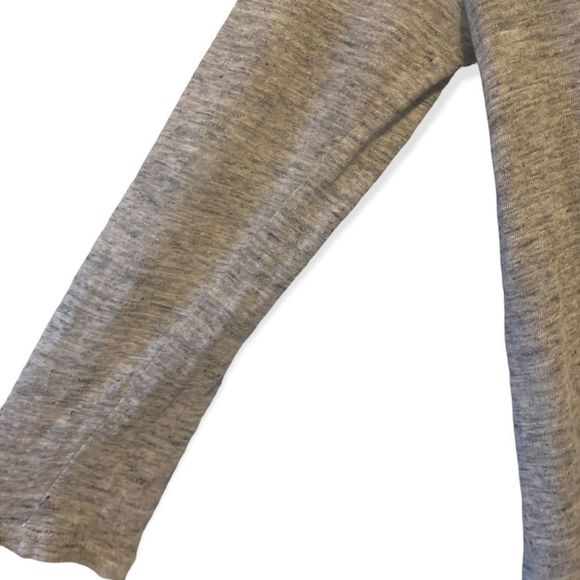 Athleta Zephyr Heathered Grey 100% Linen 3/4 Sleeve Top SZ XS - Picture 5 of 11